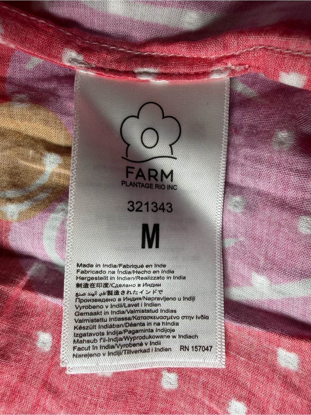 FARM Rio Off-White Flowers Beach Mini Dress Medium - Picture 9 of 11